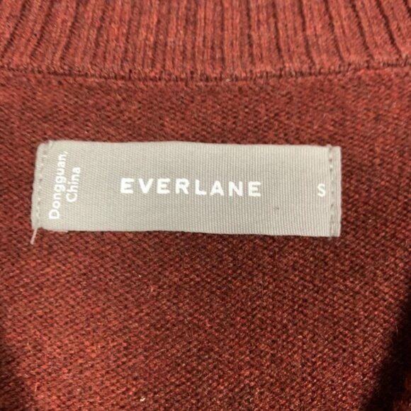 Everlane Recashmere Sweater Mens Small Reddish Brown Crewneck Cashmere Wool Cozy - Picture 2 of 9